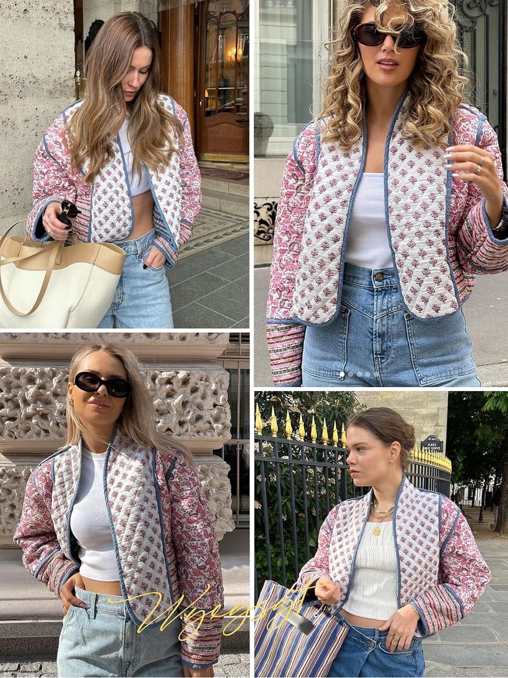 Women’s Reversible Floral Patchwork Quilted Jacket Puffer Crop Bohemian Paisley - Picture 13 of 14